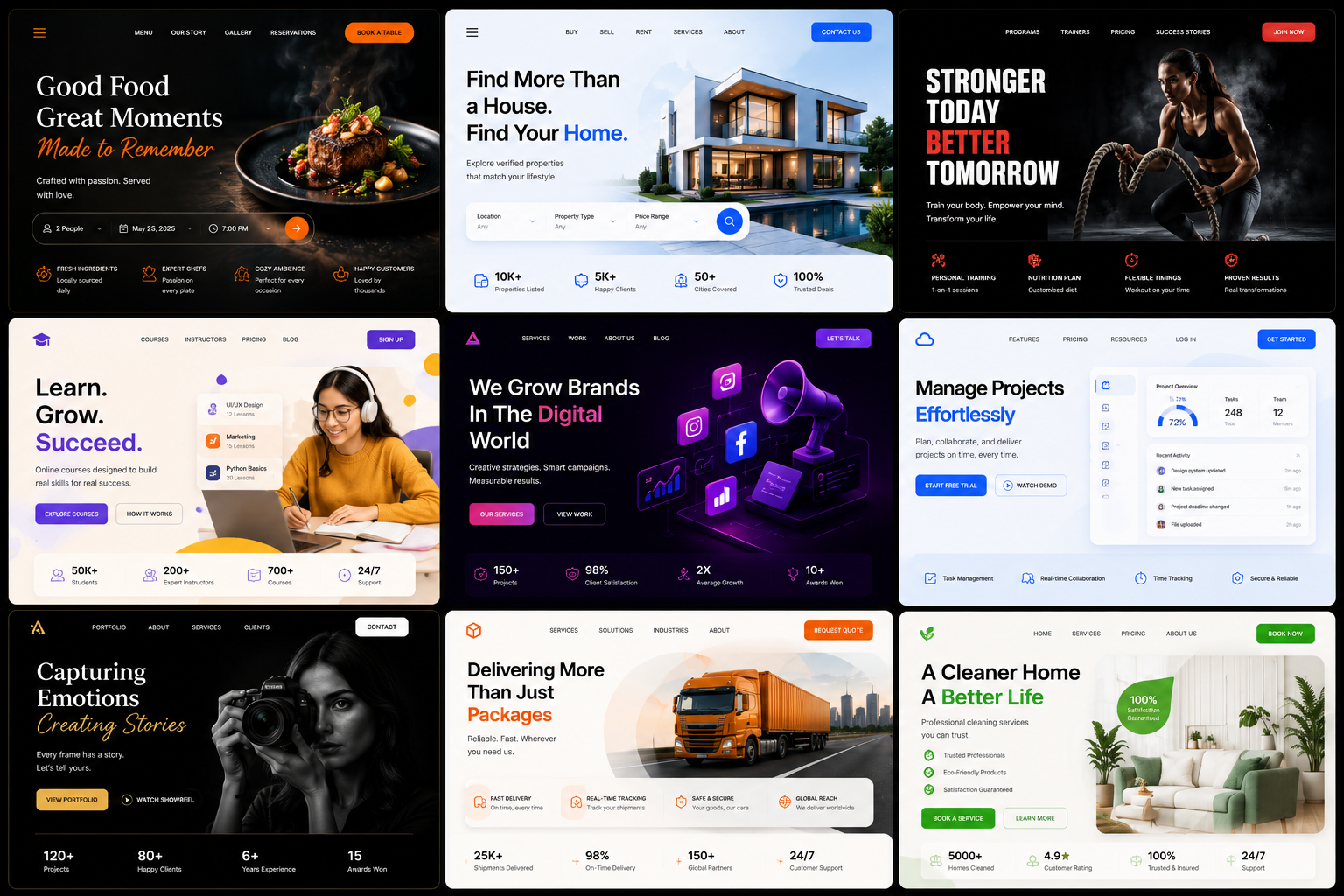 Lifestyle and hospitality web design